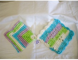 Dishcloth/Potholder Sets in a Variety of Color Choices