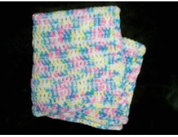 Crocheted blanket for small dog or cat