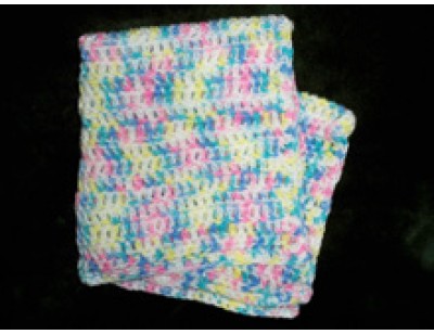 Crocheted blanket for small dog or cat