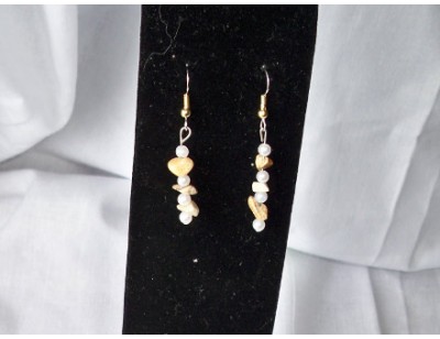 Picture Jasper & Pearl earrings