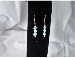 Amazonite & Pearl earrings
