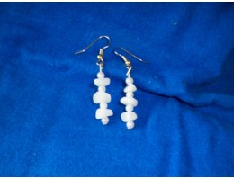 White Aventurine & Pearl earrings