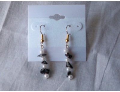 Snowflake Obsidian earrings