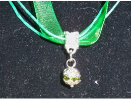 Organza Ribbon & Charm Necklace