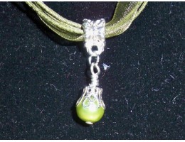 Organza Ribbon & Charm Necklace