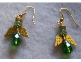 Angel Drop earrings - Gold Wings