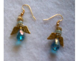 Angel Drop earrings - Gold Wings