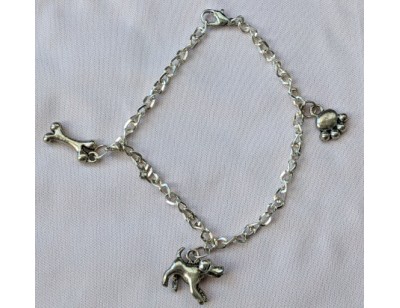 Dog Lovers Chain Charm Bracelet