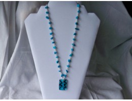 Howlite Dyed Turquoise necklace