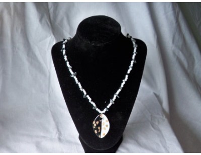 Snowflake Obsidian necklace