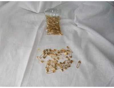 Safety Pins, Gilt, #0