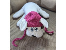 Crocheted Dog Hat for Small Dog