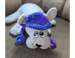 Crocheted Dog Hat for Small Dog