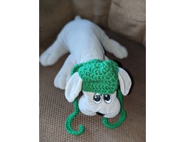 Crocheted Dog Hat for Small Dog