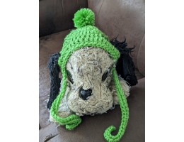 Crocheted Dog Hat for Small Dog