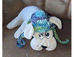 Crocheted Dog Hat for Small Dog