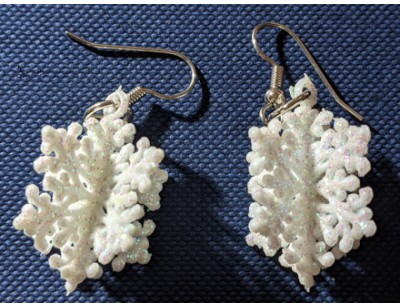 3-D Snowflake Earrings