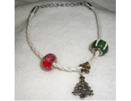 Leatherette Christmas Charm Bracelet