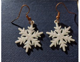 Flat Snowflake Earrings