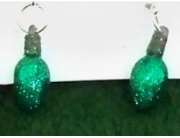 Tiny Metallic Glitter Bulb Earrings