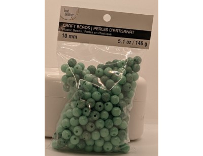 Craft Bead, Plastic, 10mm - Turquoise