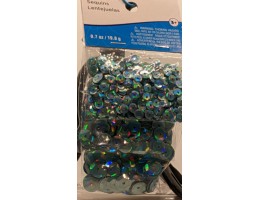 Sequins, Multi Size - Aqua