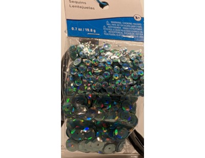 Sequins, Multi Size - Aqua