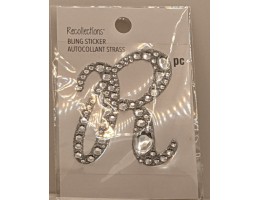 Bling Alphabet Letter Sticker - R