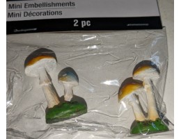Mini Ombre Mushrooms, 2/pkg.