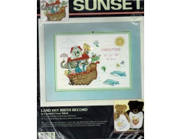 Land Ho! Birth Record counted cross stitch kit Land Ho! Birth Record counted cross stitch kit
