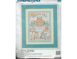 Noah's Ark Birth Record Counted Cross Stitch Kit