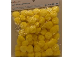Pom Pom, 1 inch - Yellow