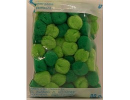 Pom Pom, 1 inch - Mixed Greens