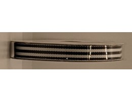 Ribbon, Grosgrain, 3/8 inch wide - Black and White Stripe