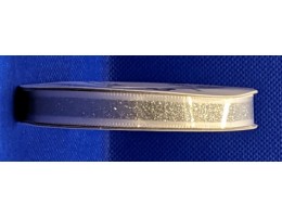 Ribbon, Satin, 3/8 inch wide - Silver Glitter