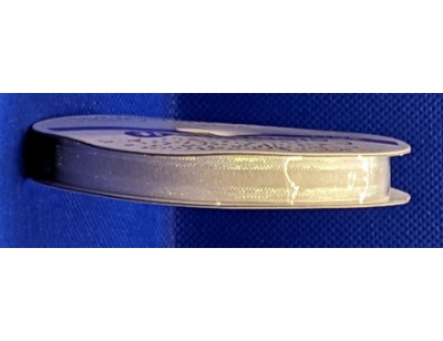 Ribbon, Sheer Nylon, 3/8 inch wide - White