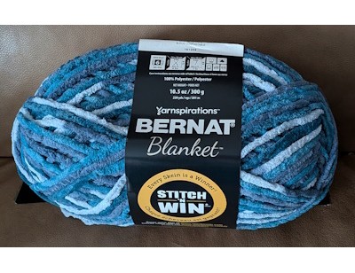 BERNAT Blanket Yarn, Super Bulky (#6) - Cozy Blue Variegated BERNAT Blanket Yarn, Super Bulky (#6) - Cozy Blue Variegated